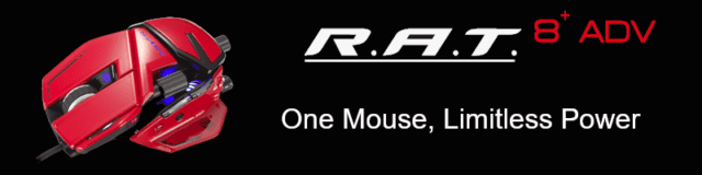 Picture of the mice from Mad Catz, called R.A.T.8+ ADV